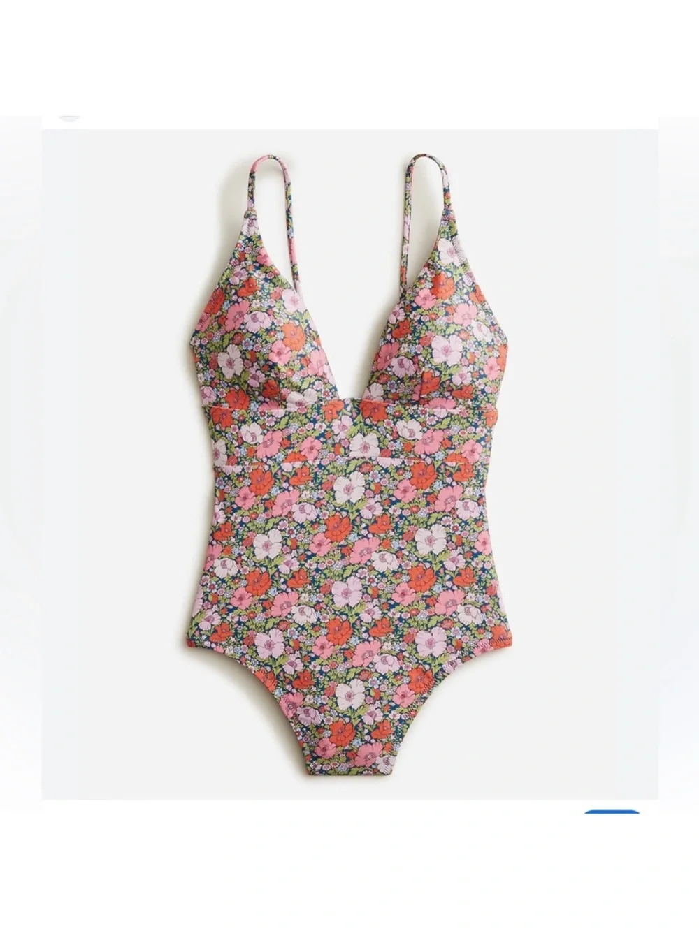 J. Crew x Liberty of London plunge one piece swimsuit in Meadow Song Size 8